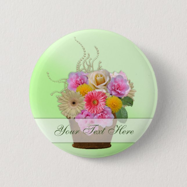 Badge Rond 5 Cm Collection de bouquet de fleur (Devant)