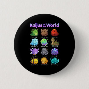 Badge Rond 5 Cm Collection de créatures mythiques mignonnes Kawaii