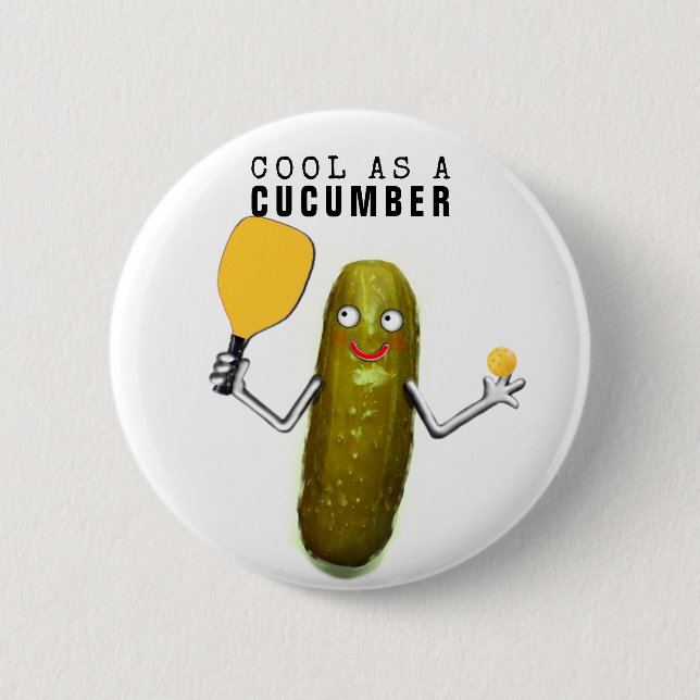 Badge Rond 5 Cm collection de pickleball (Devant)