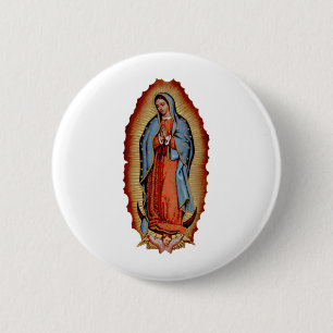 BADGE ROND 5 CM COLLECTION DE VIRGEN DE GUADALUPE