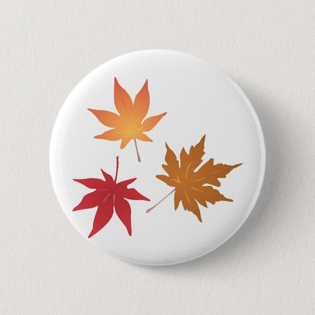 Badge Rond 5 Cm Collection Feuille d'automne (Devant)
