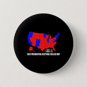 Badge Rond 5 Cm Collège électoral présidentiel Carte États-Unis Tr
