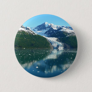 Badge Rond 5 Cm College Fjord I Photographie de l'Alaska Belle