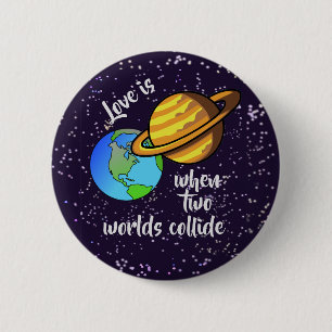 Badge Rond 5 Cm Collide de Deux Worlds