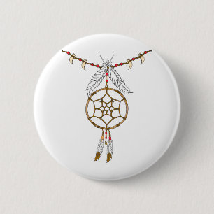 Badge Rond 5 Cm Collier Dream Catcher