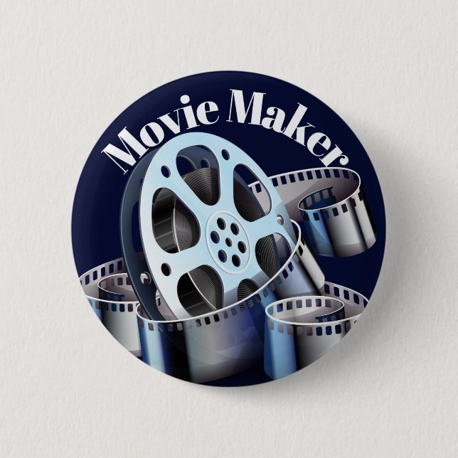 Badge Rond 5 Cm Collier plaqué argent Movie Maker (Devant)