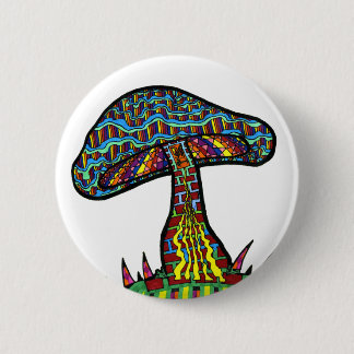 Badge Rond 5 Cm Colline de champignon