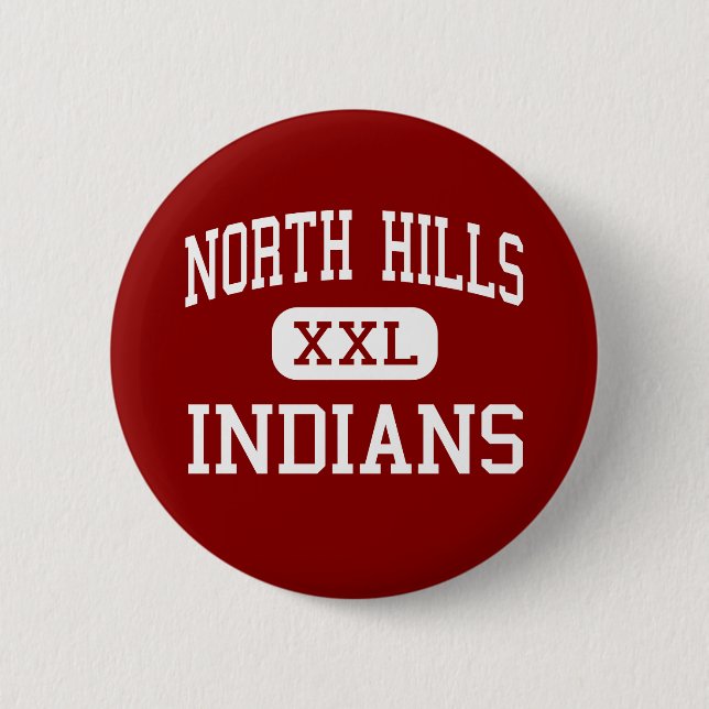 Badge Rond 5 Cm Collines du nord - Indiens - hautes - Pittsburgh (Devant)