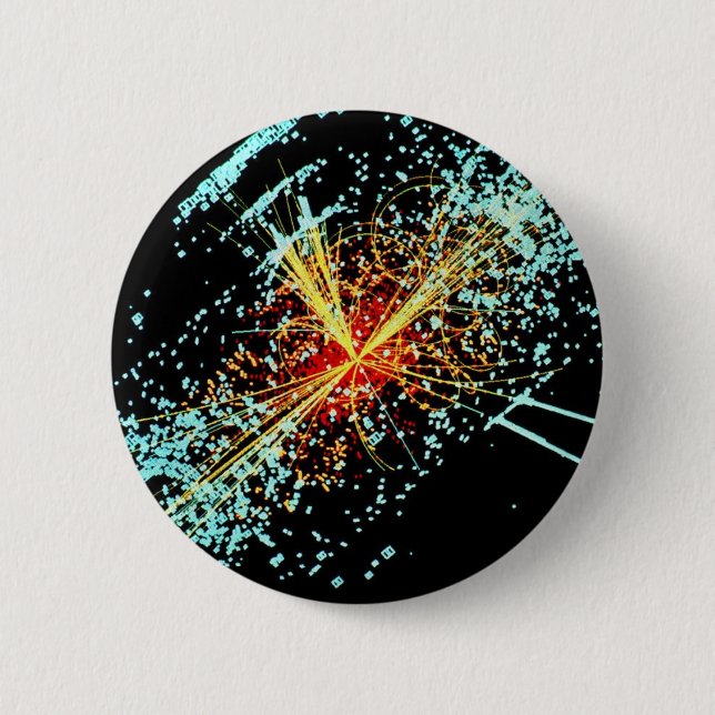 Badge Rond 5 Cm Collision de LHC (Devant)
