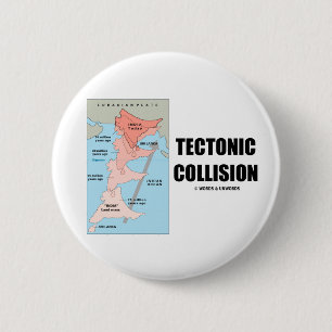 Badge Rond 5 Cm Collision tectonique (Himalaya)