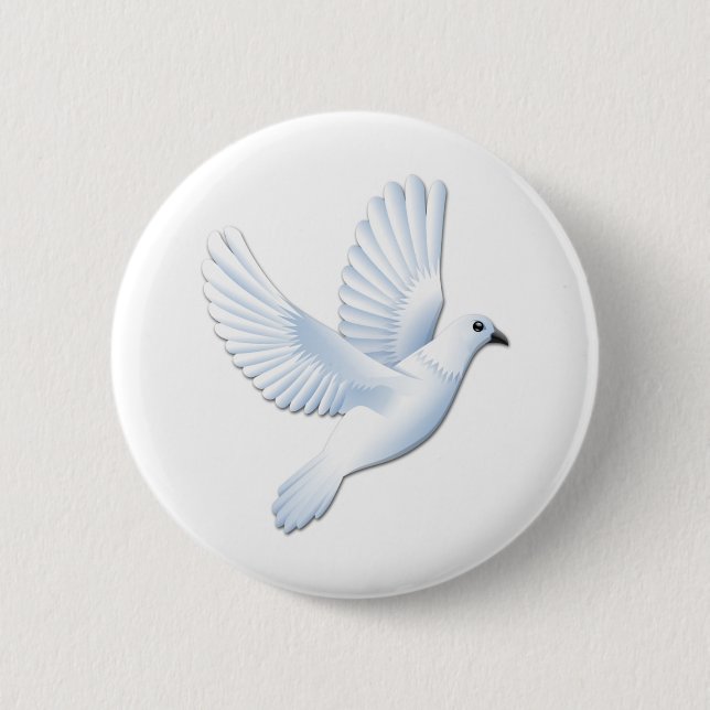 Badge Rond 5 Cm Colombe (Devant)