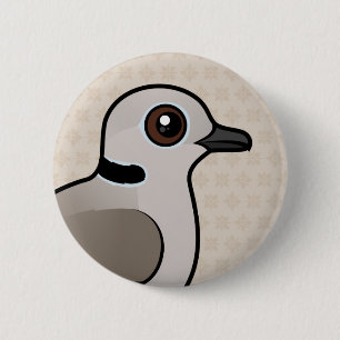 Badge Rond 5 Cm Colombe colletée par Eurasien de Birdorable