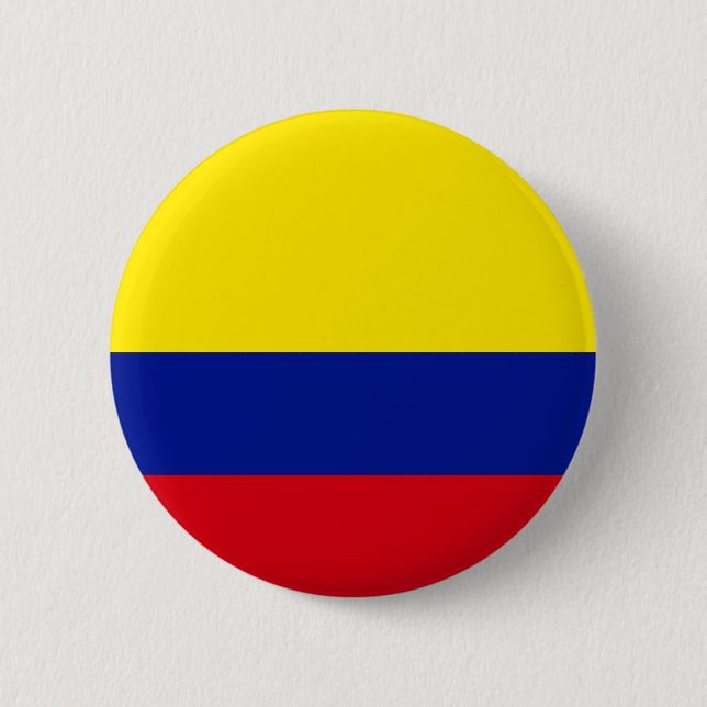 Badge Rond 5 Cm Colombie Drapeau de haute qualité (Devant)