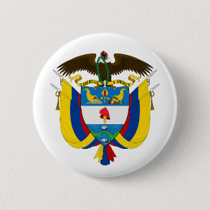 Badge Rond 5 Cm Colombie pays blason armoiries symbole emblème dra