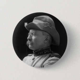 Badge Rond 5 Cm Colonel Theodore Roosevelt à partir de 1898