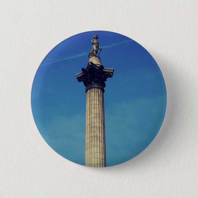 Badge Rond 5 Cm Colonne Nelsons Londres (Devant)