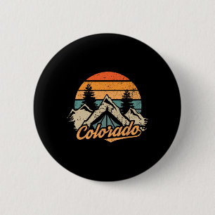 Badge Rond 5 Cm Colorado - Montagnes Rétro Vintage Nature Randonné