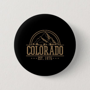 Badge Rond 5 Cm Colorado - Montagnes Rocheuses Établ. 1876 Randonn