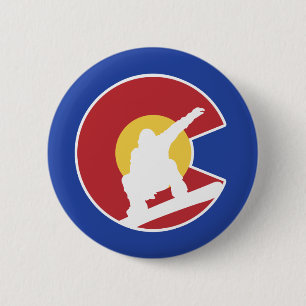 Badge Rond 5 Cm Colorado Snowboard