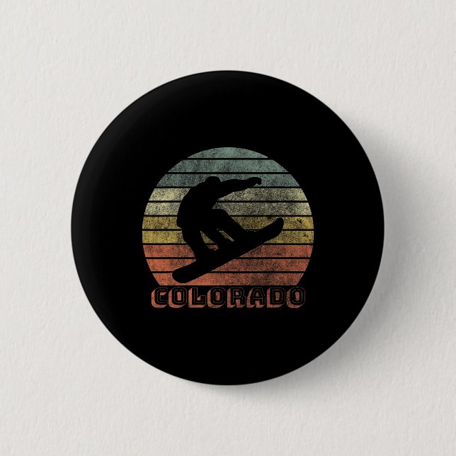 Badge Rond 5 Cm Colorado Snowboard hiver (Devant)