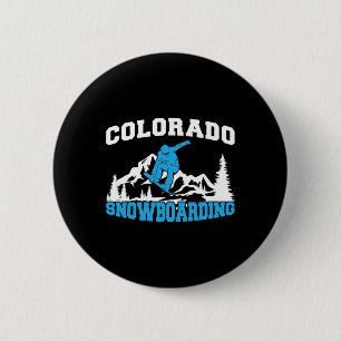 Badge Rond 5 Cm Colorado Snowboard Hiver Et Sport De Montagne