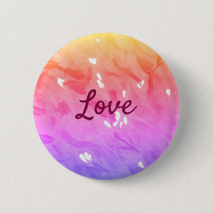 Badge Rond 5 Cm Coloré arc-en-ciel amour fierté lgbtq gay motif te