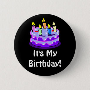 Badge Rond 5 Cm Coloré C'est mon Bouton à la mode Anniversaire