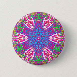 Badge Rond 5 Cm Colorful Kaleidoscope Pattern:
