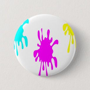Badge Rond 5 Cm Colorful paint splatter