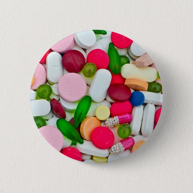 Badge Rond 5 Cm Colorful pills custom product (Devant)