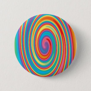 Badge Rond 5 Cm Colorful pinwheel design