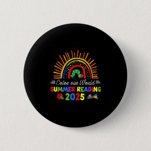Badge Rond 5 Cm Coloriez Notre Monde Lecture d'Été 2025 Pour Enfan