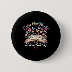 Badge Rond 5 Cm Coloriez Notre Monde Lecture Estivale 2025