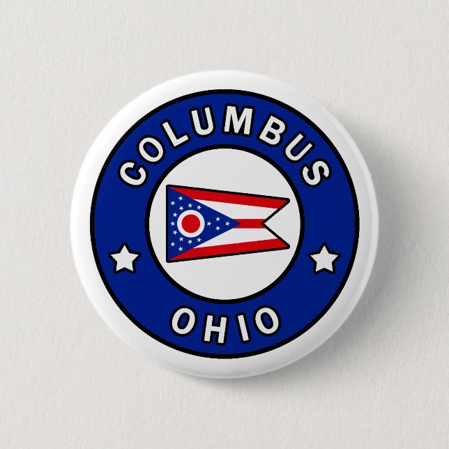 Badge Rond 5 Cm Columbus Ohio (Devant)