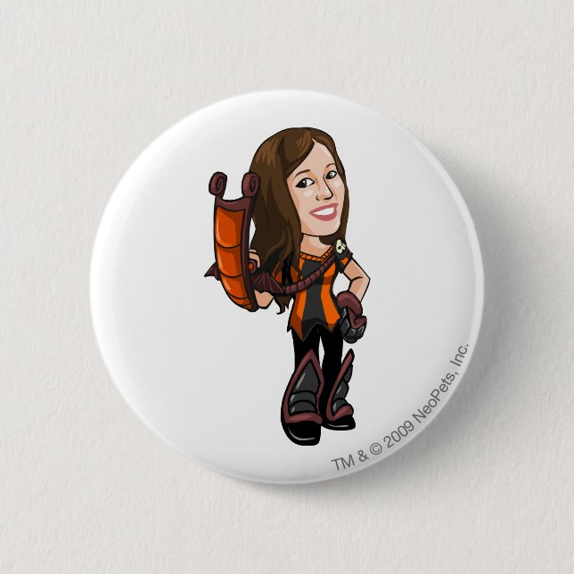 Badge Rond 5 Cm Comastar a hanté le joueur de personnel en bois (Devant)