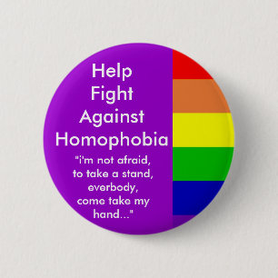 Badge Rond 5 Cm Combat d'aide contre la homophobie