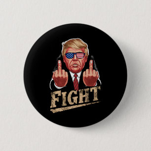 Badge Rond 5 Cm Combat de Trump Élection États-Unis Rétro Vintage