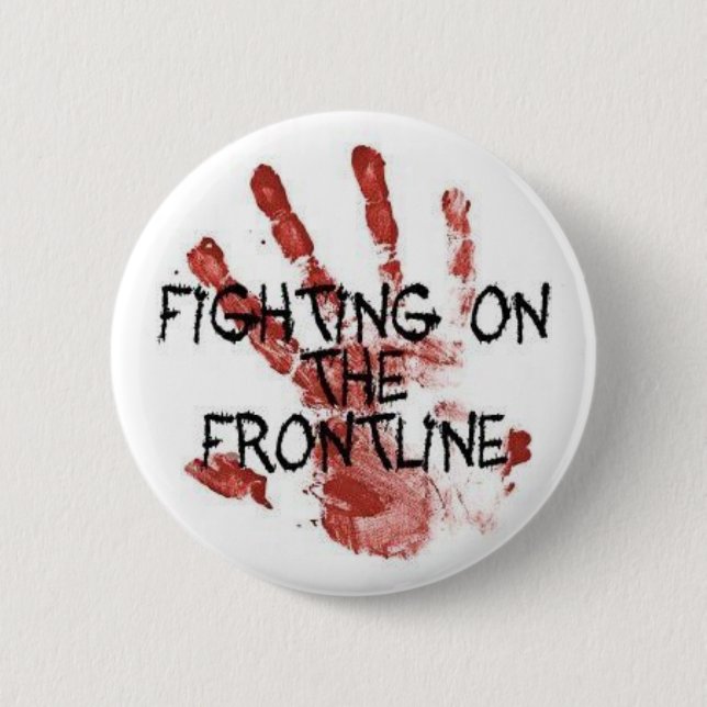 Badge Rond 5 Cm Combat sur le bouton de ligne du front (Devant)