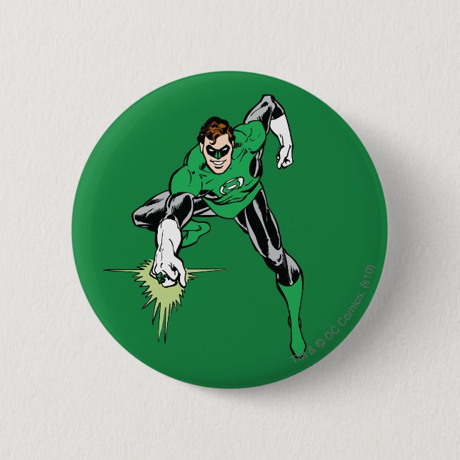 Badge Rond 5 Cm Combat vert de lanterne (Devant)