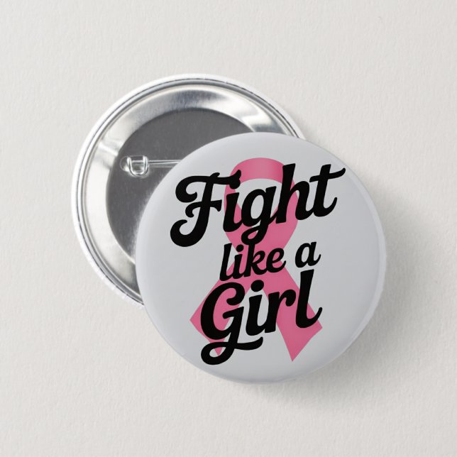Badge Rond 5 Cm Combats comme une fille | Conception pour la sensi (Devant & derrière)