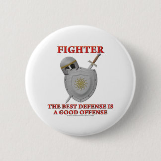 Badge Rond 5 Cm Combattant : La meilleure défense