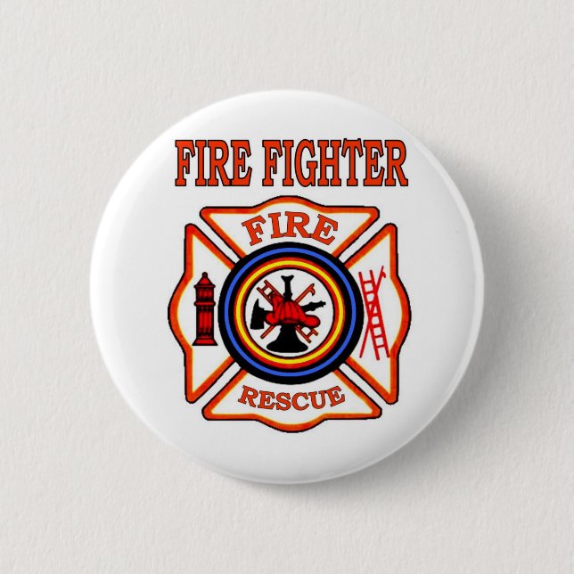 BADGE ROND 5 CM COMBATTRE D'INCENDIE (Devant)