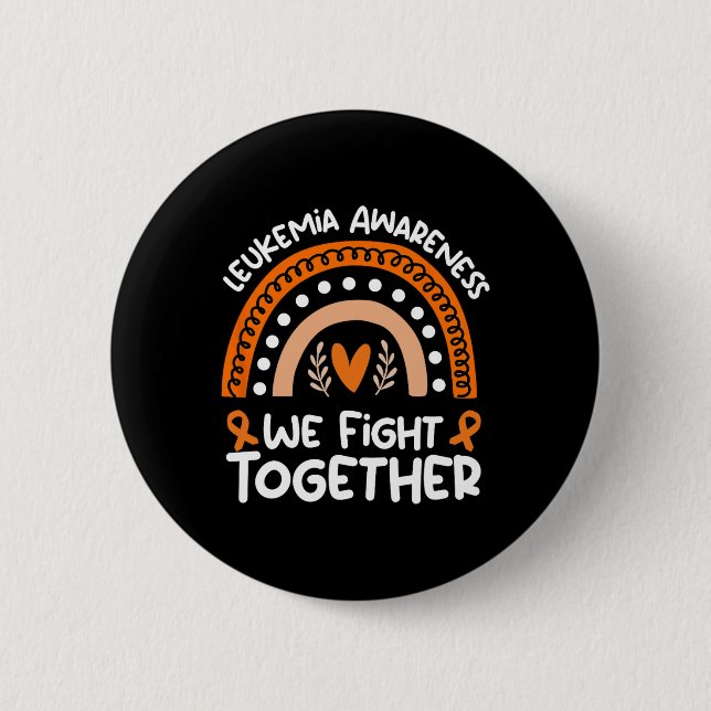 Badge Rond 5 Cm Combattre ensemble la leucémie de sensibilisation (Devant)