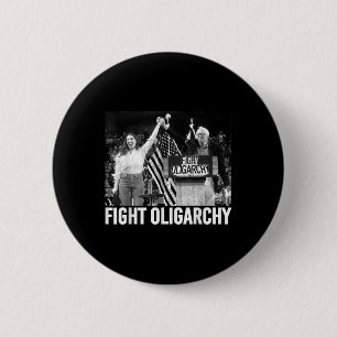 Badge Rond 5 Cm Combattre La Manifestation D'Oligarchie Et Résiste