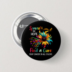 Badge Rond 5 Cm Combattre le cancer dans Tourner l'espoir Trouver