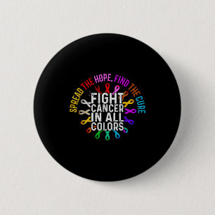 Badge Rond 5 Cm Combattre le cancer, tous les survivants de toutes
