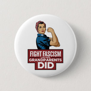 Badge Rond 5 Cm Combattre Le Fascisme Comme Vos Grands-Parents L'O