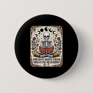Badge Rond 5 Cm Combien de nuits Méme de lecture 6 7 Amoureux de l