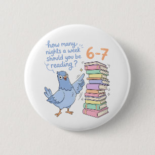 Badge Rond 5 Cm Combien de nuits par semaine devriez-vous lire ? 6