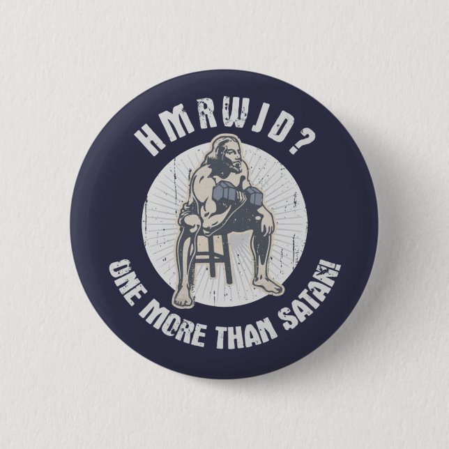 Badge Rond 5 Cm Combien de Reps (Devant)